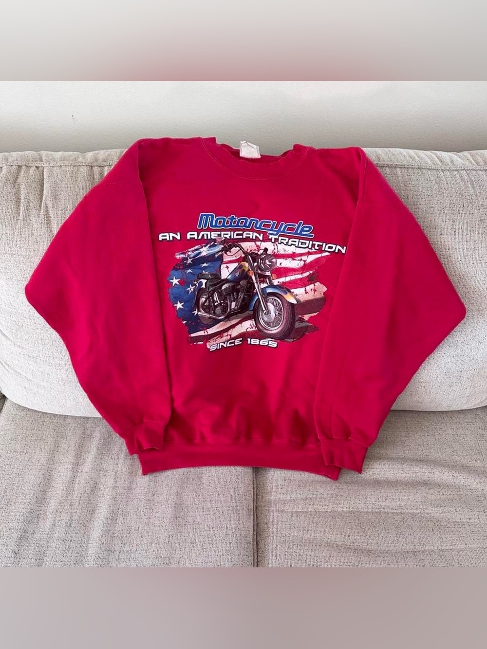 Vintage Hanes Motorcycle Graphic Crewneck Sweatshirt Men’s L